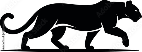 Black panther stalking motion graphic silhouette