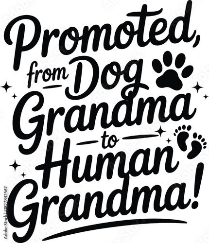 Promoted from Dog Grandma to Human Grandma pregnancy announcement