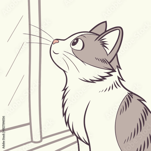 vector illustration of a cat
