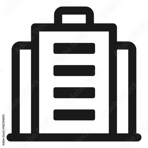 Office building vector icon – corporate tower, business center, commercial property, company headquarters symbol
