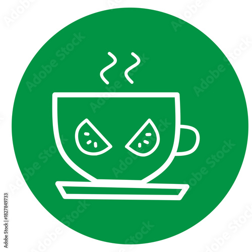 Tea Cup Icon Logo