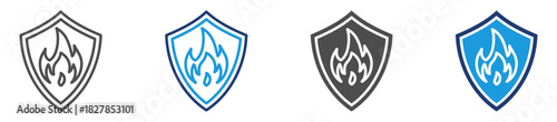fire protection icon sheet multiple style