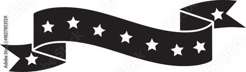 World aids day red ribbon banner with stars symbolizing hope and awareness