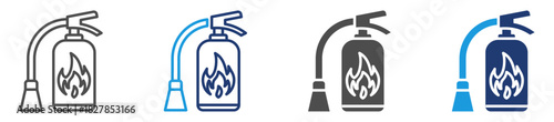 fire extinguishers icon sheet multiple style