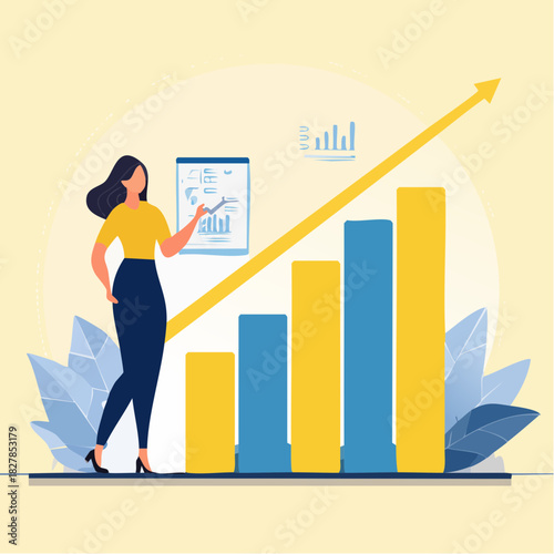 Business Analytics & Performance Tracking Vector Illustration