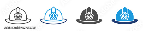 firefighter hat icon sheet multiple style