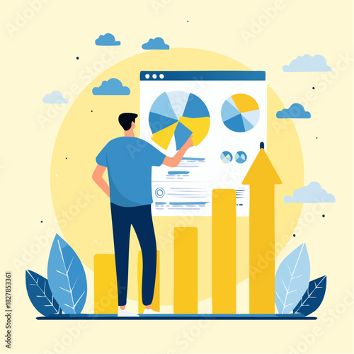 Business Analytics & Performance Tracking Vector Illustration