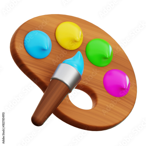 Color Plate 3d Illustration