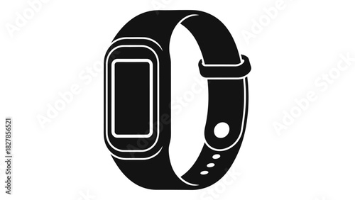 Fitness tracker icon representing wearable technology for health monitoring, activity tracking, and digital timekeeping.