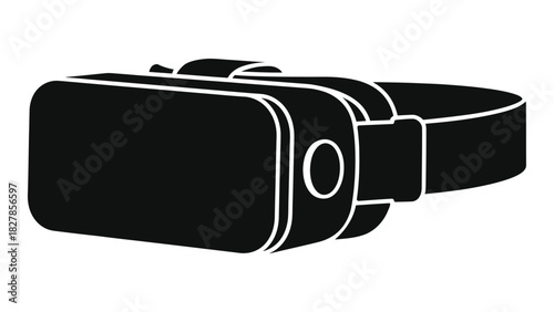 Modern virtual reality headset icon representing immersive digital experiences, future technology, and metaverse concept