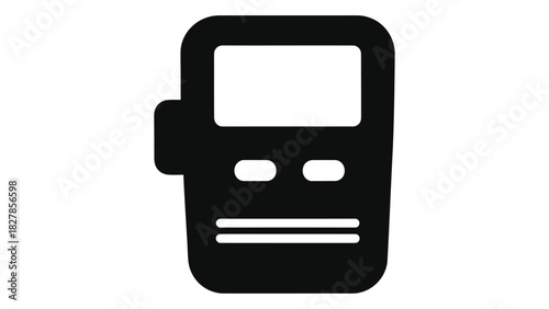 Mobile payment terminal icon depicting a portable point of sale device for secure transactions and digital commerce.