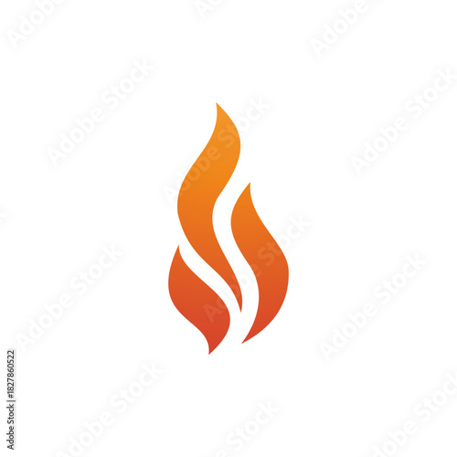 fire flame vector icons. Simple flat burning fire silhouette collection