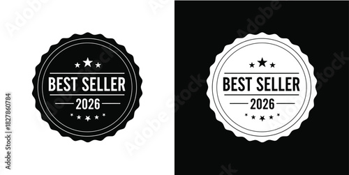 Best seller 2026 badge vector design