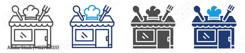 restaurant icon sheet multiple style