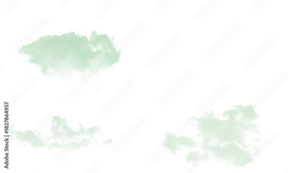 Obraz premium Realistic cloud set with semitransparent effect on transparent backdrop