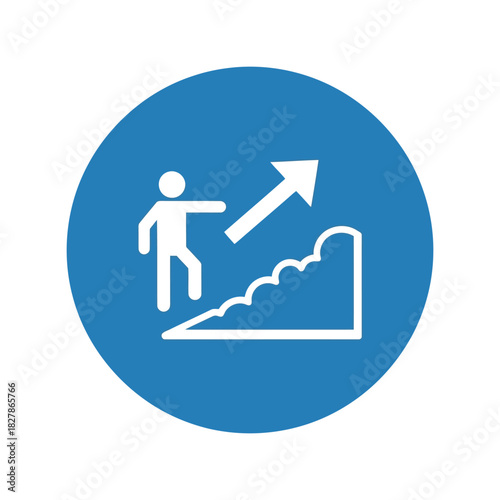 Business growth progress vector icon   career advancement & success Vector