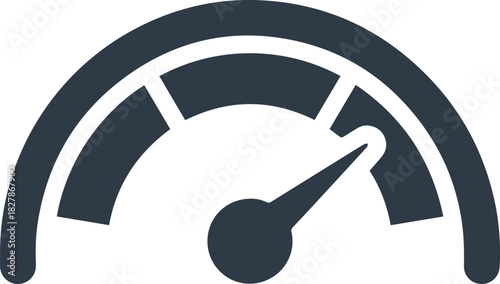Performance Gauge Vector Icon Dial Data Chart Graph Trend Panel KPI UI