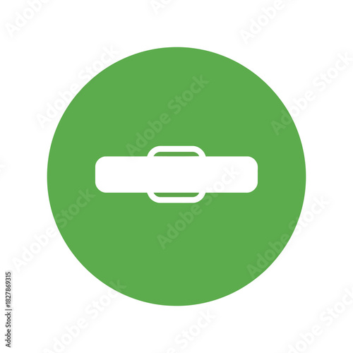 Green minus button icon for decrease delete remove web mobile app Vector