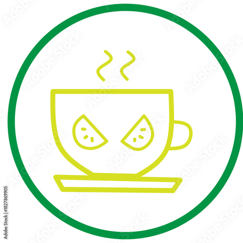 Tea Cup Logo Elements