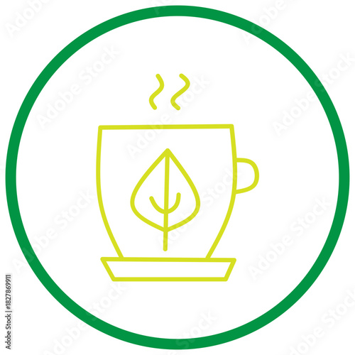 Tea Cup Logo Elements