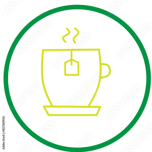 Tea Cup Logo Elements