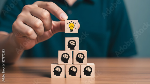 Unlock your team's potential with innovative ideas and collaborative problem-solving, a bright spark of inspiration and new ideas rising above the collective intellect