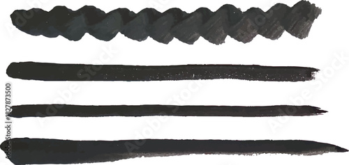 Brush Strokes Paintbrush Set Vector Design