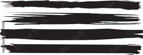 Grunge Brush Lines Set Vector Design