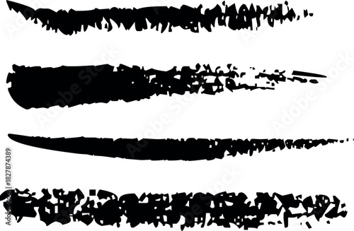 Line Brush Stroke Vector Design 