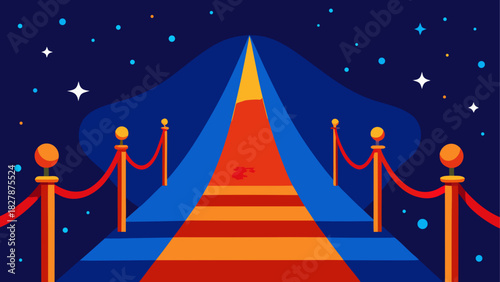 Illustration of a red carpet event scene