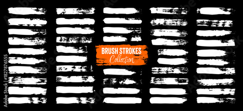 Grunge brush strokes, lines, ink smudges, hand-drawn scribble shapes. Handmade sketchy marks, acrylic stains, charcoal streaks. Paint textures, dry brush effect. Marker underline. Vector illustration