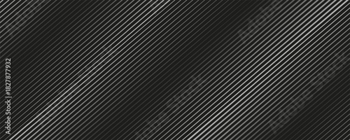 Slant line halftone gradation texture. Fading diagonal stripe gradient background. Black oblique pattern backdrop. Vanishing thin parallel line wallpaper for overlay