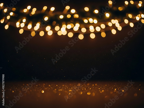 Warm, inviting golden lights creating a magical festive atmosphere for celebrations