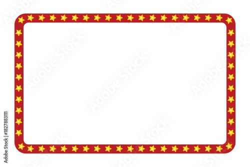 Retro light box frame border transparent background