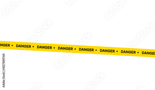 yellow tape measure isolated. crime scene caution tape