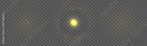 Golden Magic Dust and Light Burst Effect Pack stardust, soft bokeh, lens flare highlights, or bright, celebratory illumination effects.