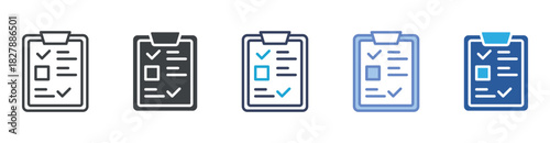 Task icon set multiple style collection