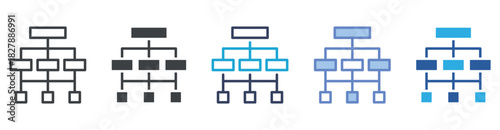 Structure icon set multiple style collection