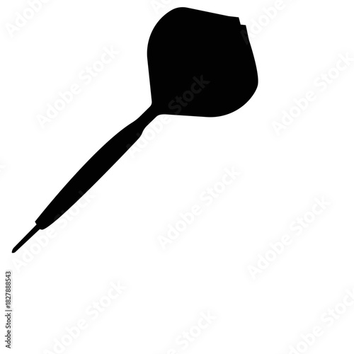 Dart throwing game icon .Black Silhouette of Darts with Different Designs, Various Styles, and Different Arrangements. Isolated black dart representing a target game and competition.