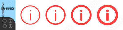 Information or Help icons , featuring circular outlines and solid variations with a simple “i” symbol, ideal for help sections, tooltips, guides, support pages, and UI indicators