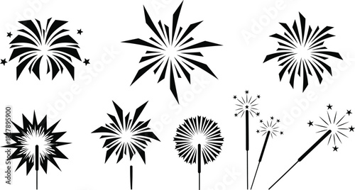 Dandelion seed head silhouettes in various stages of dispersion