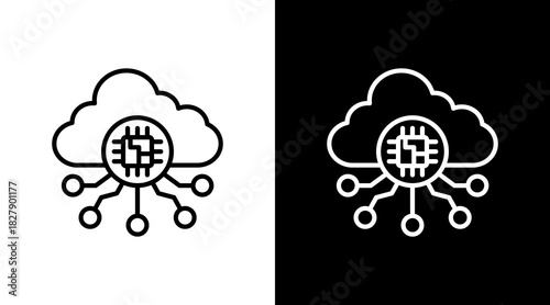 Cloud White Icon Set Vector 