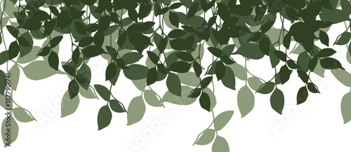 Summer floral layered banner design. Basis element on white background universal use