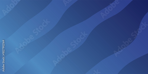 Abstract Blue Wavy Pattern with Gradient and Geometric Shapes.