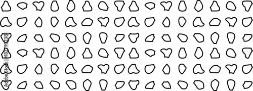 Dynamic Abstract Amoeba Blob Vector Set – A Series of Organic, Fluid, Irregular Black line Shapes and Doodle-Inspired Drops for Contemporary Graphic Design and Creative Branding Layouts