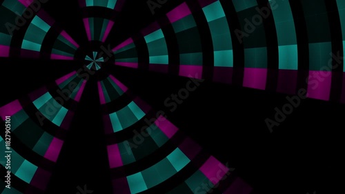 Animation seamless 4k loop Computer generated wallpaper texture element flat style with animation of rounded rectangles, circles lines light shadow 4k neon glow colorful backdrop simple forms pattern