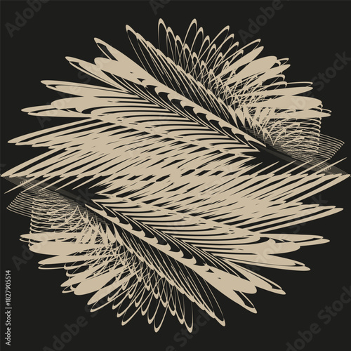 Abstract spike element. Dynamic radial texture. Geometric Vector structure. Light grunge graphic