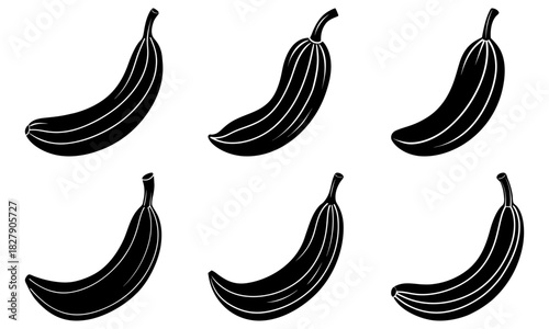 Ripe bananas, a healthy snack, fresh fruit, vector design for vibrant smoothies, desserts, and nutritious diets for kids and adults, organic food source
