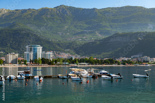 The Montenegrin resort town of Budva on a summer morning