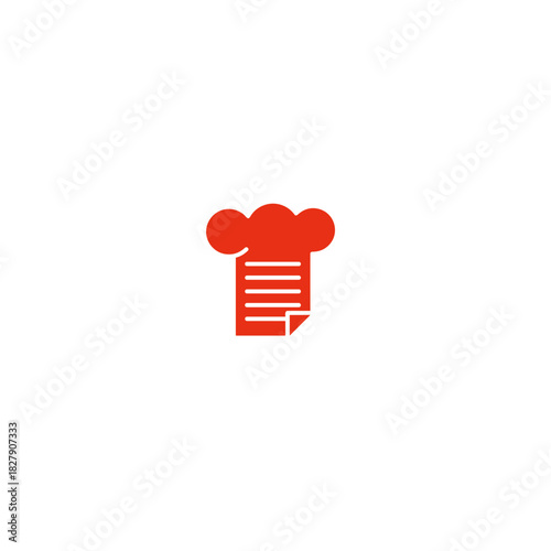 Chef menu logo Icon flat vector design
